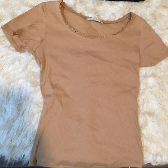 2 Ribbed Thick lace Neck ribbed tops - Picture 3 of 6